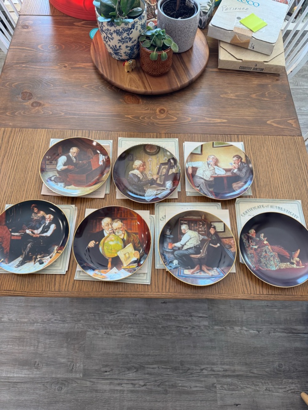 Knowles Norman Rockwell Plates Golden Moments Series 7 plate lot